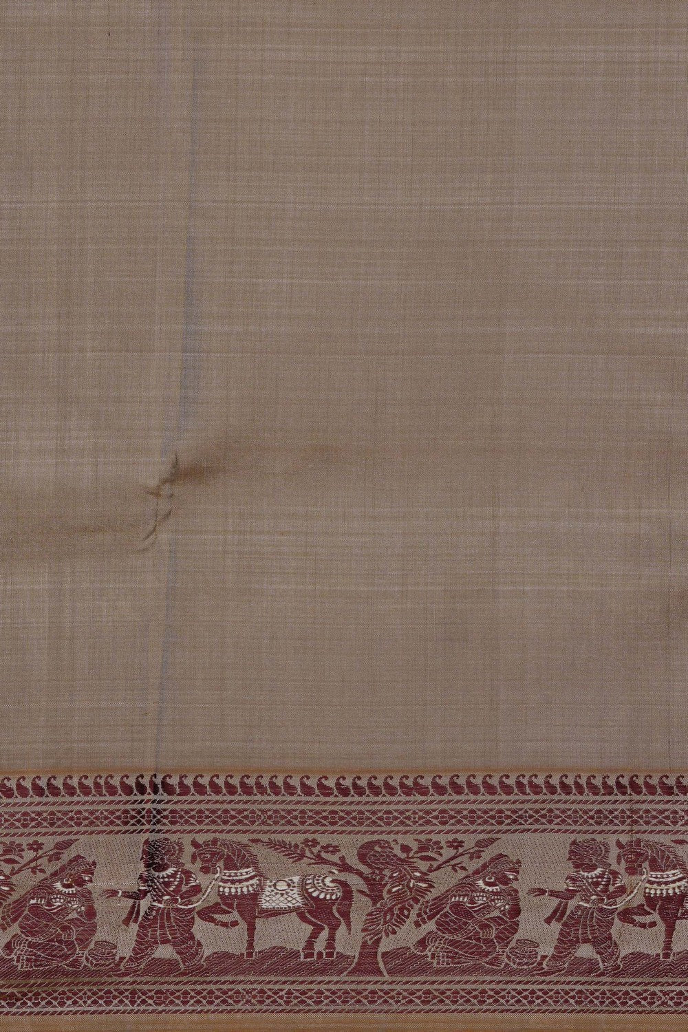 Image of Baluchari Silk Beige Saree