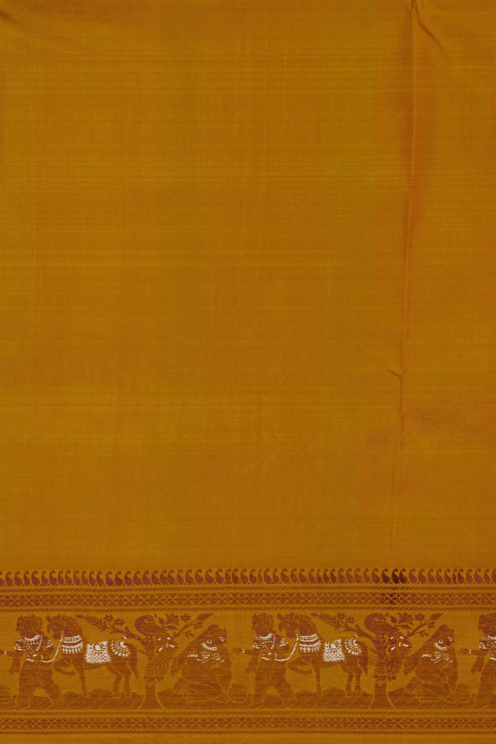 Image of Baluchari Silk Mustard Saree