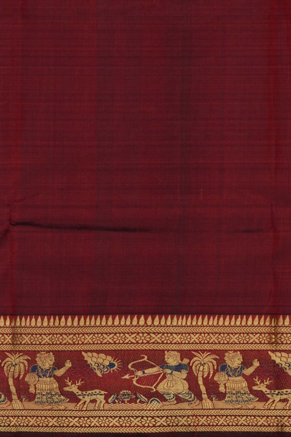 Image of Baluchari Silk Red Saree
