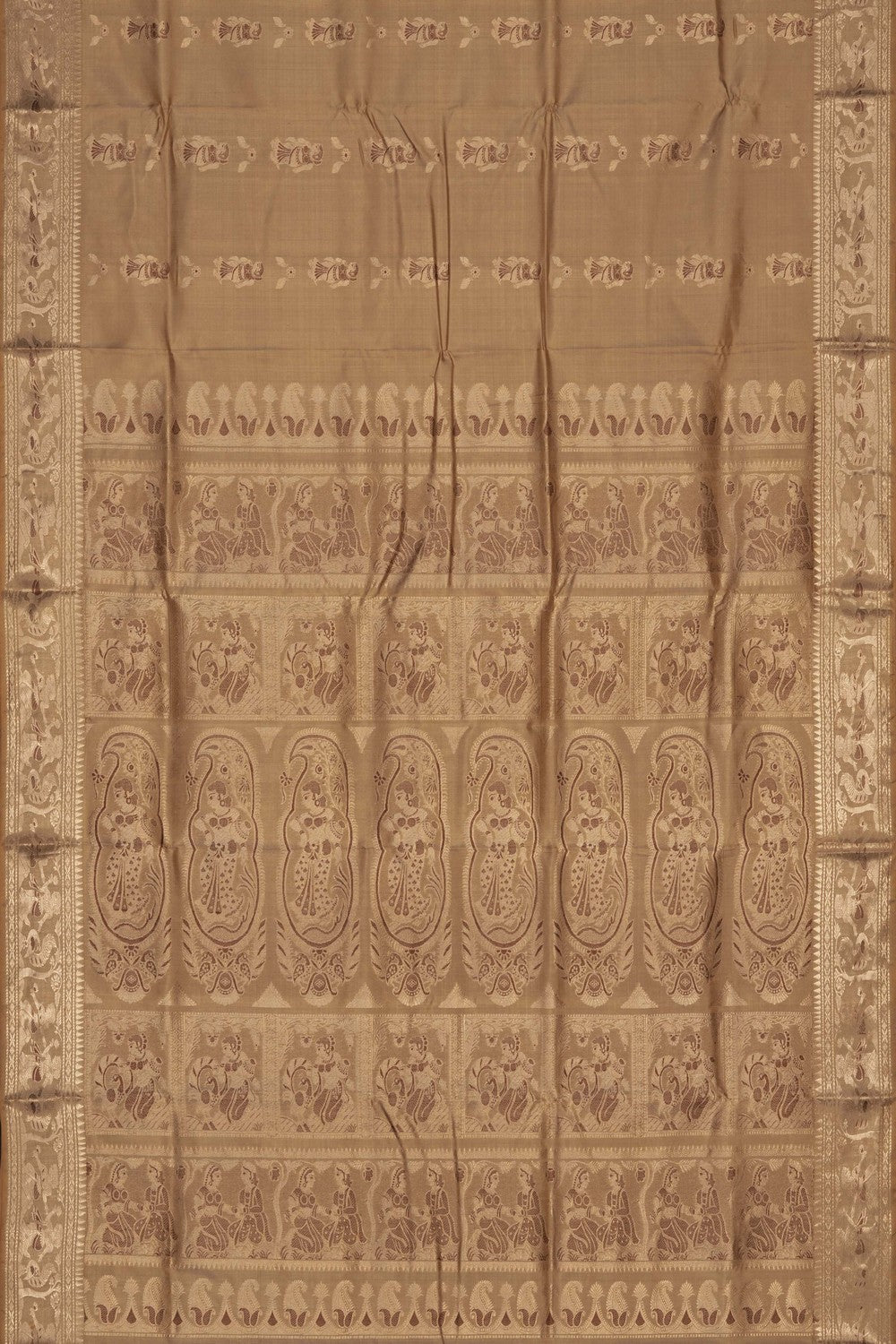Image of Baluchari Silk Beige Saree