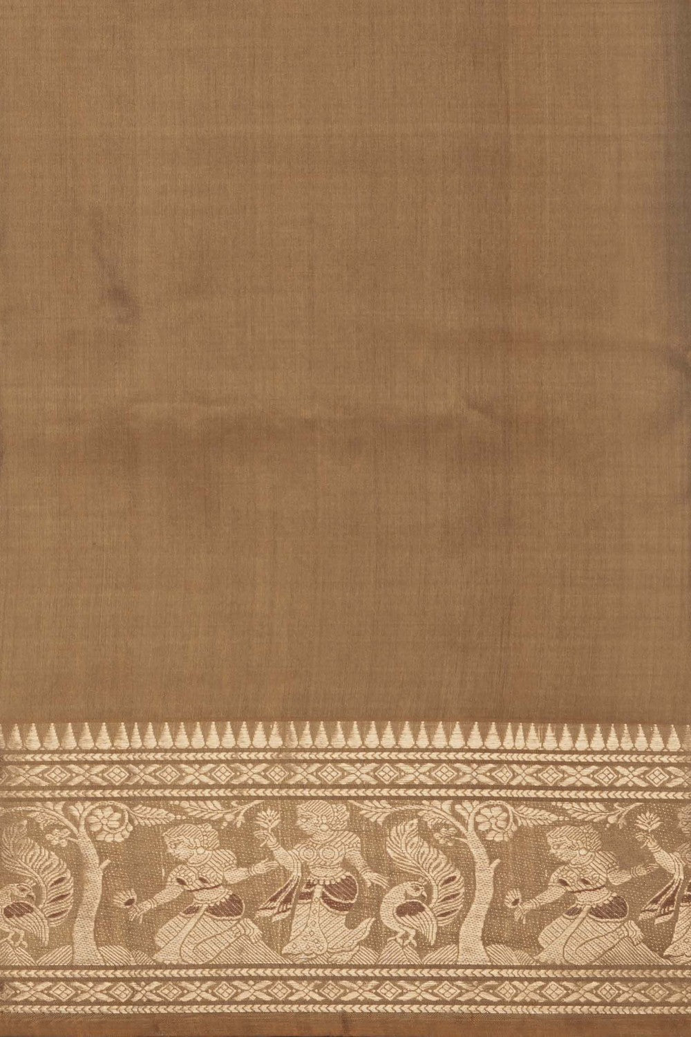 Image of Baluchari Silk Beige Saree