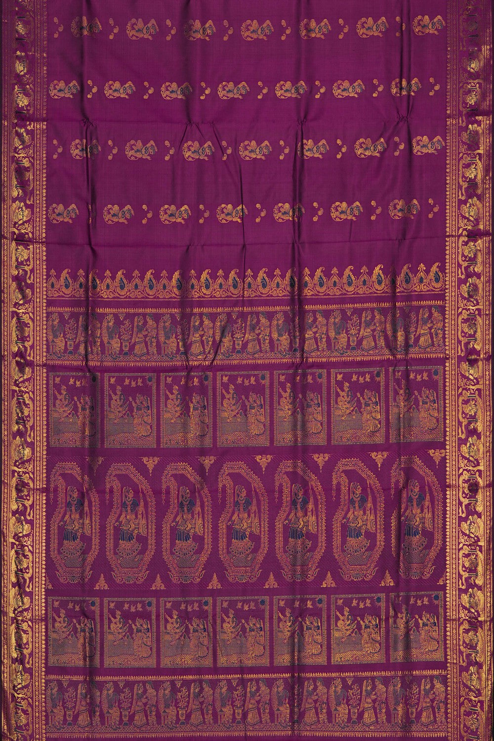 Image of Baluchari Silk Plum Pink Saree