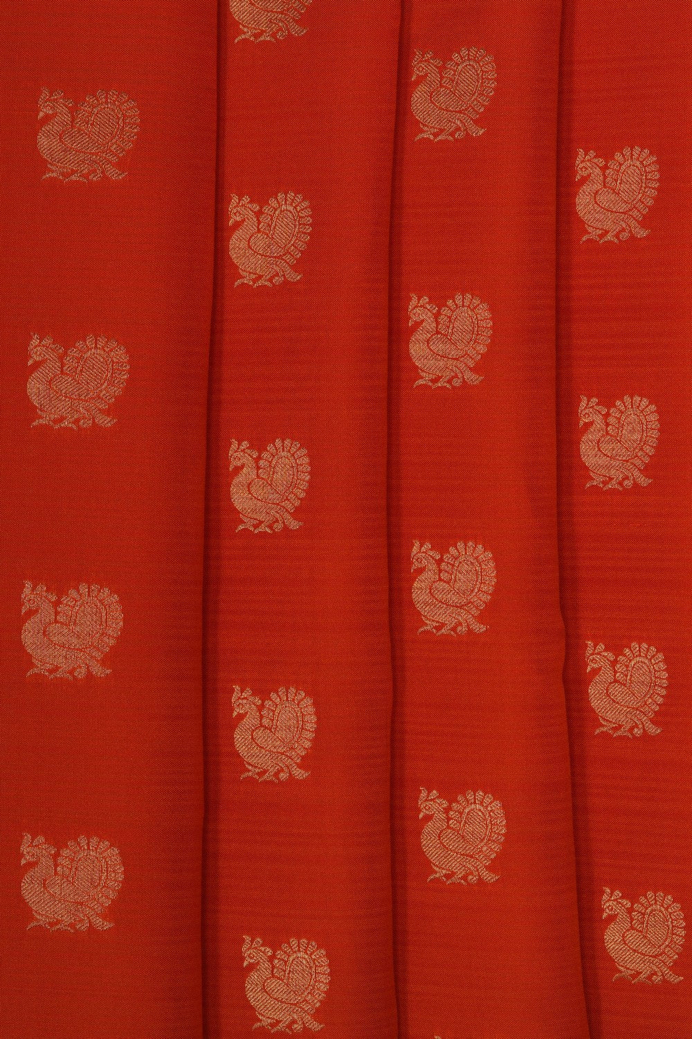 Image of Orange South Silk Saree