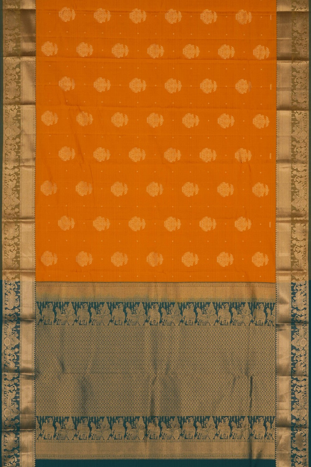 Image of Mustard South Silk Saree