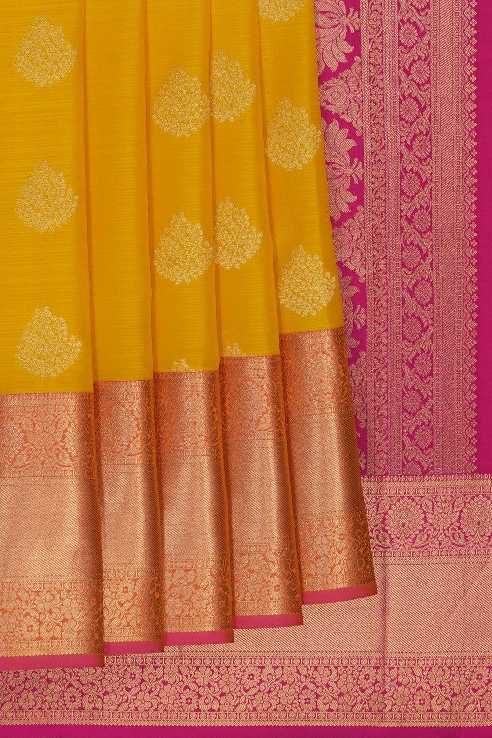 Image of Yellow South Silk Saree