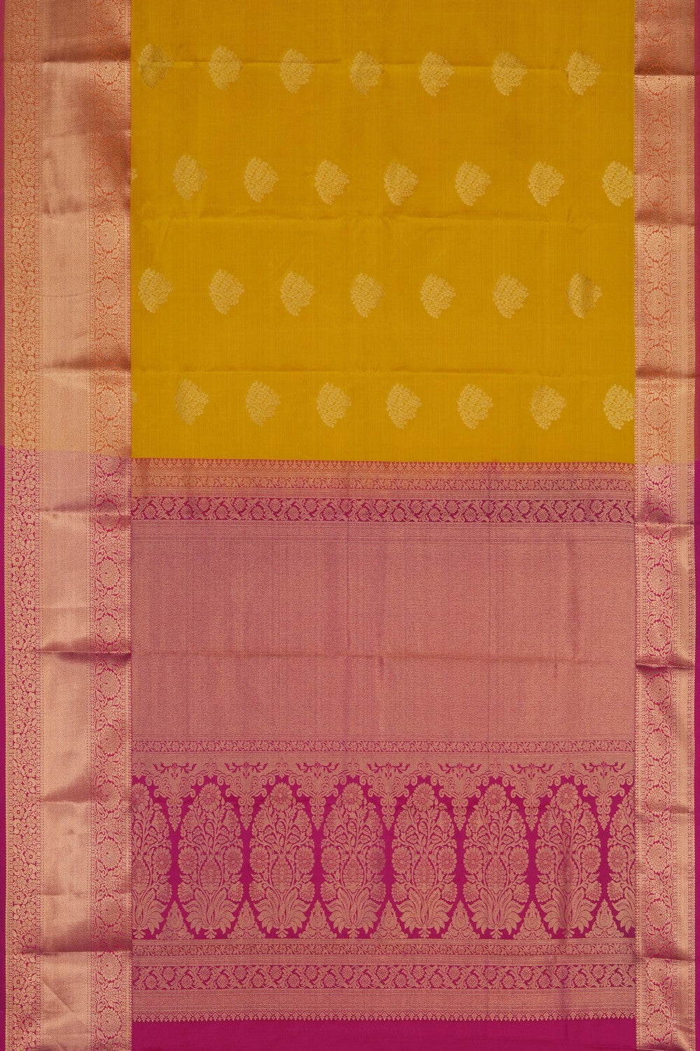 Image of Yellow South Silk Saree