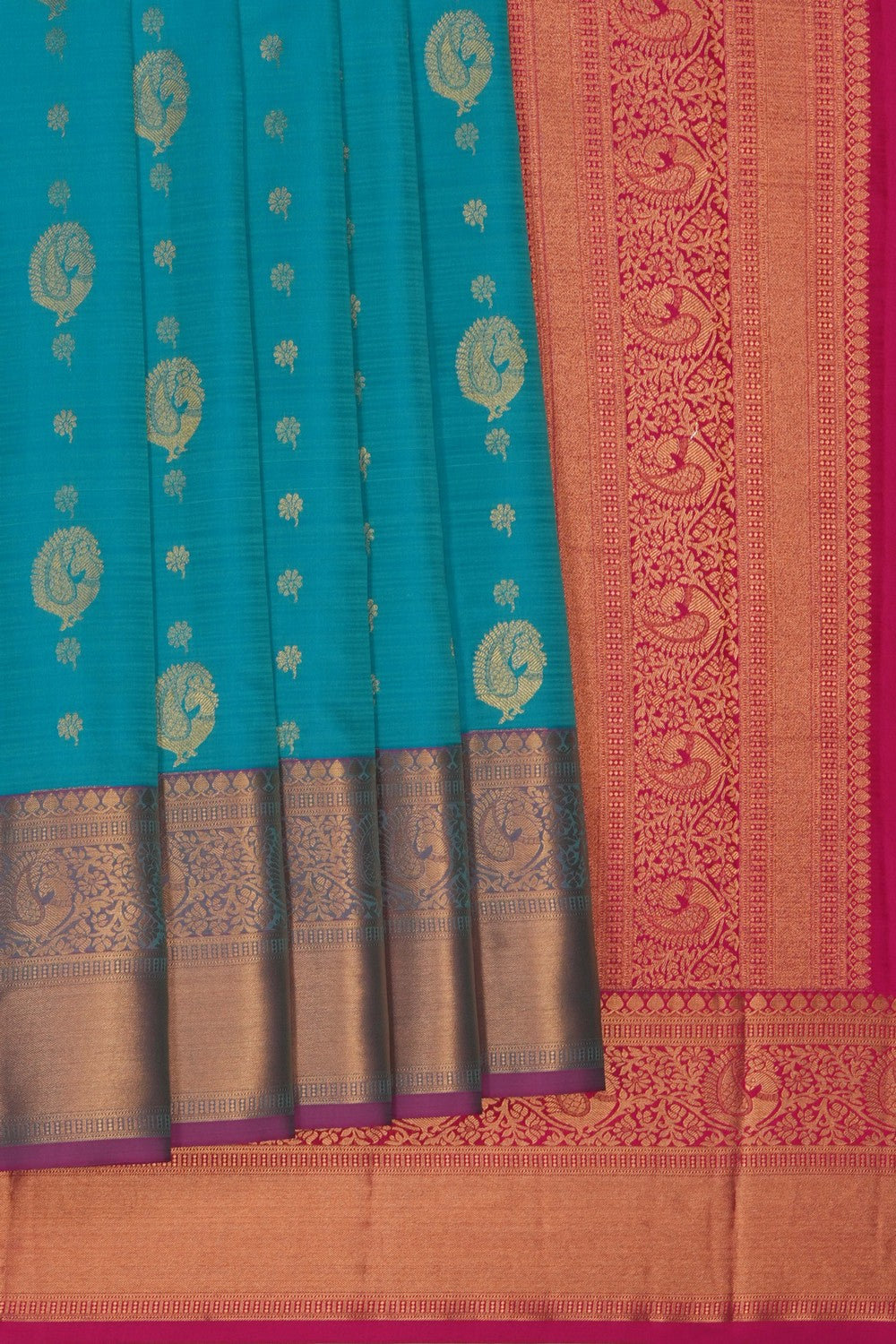 Image of Blue South Silk Saree