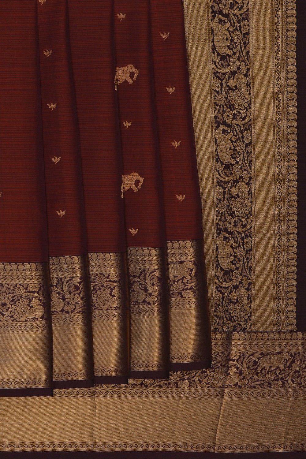 Image of Brown South Silk Saree