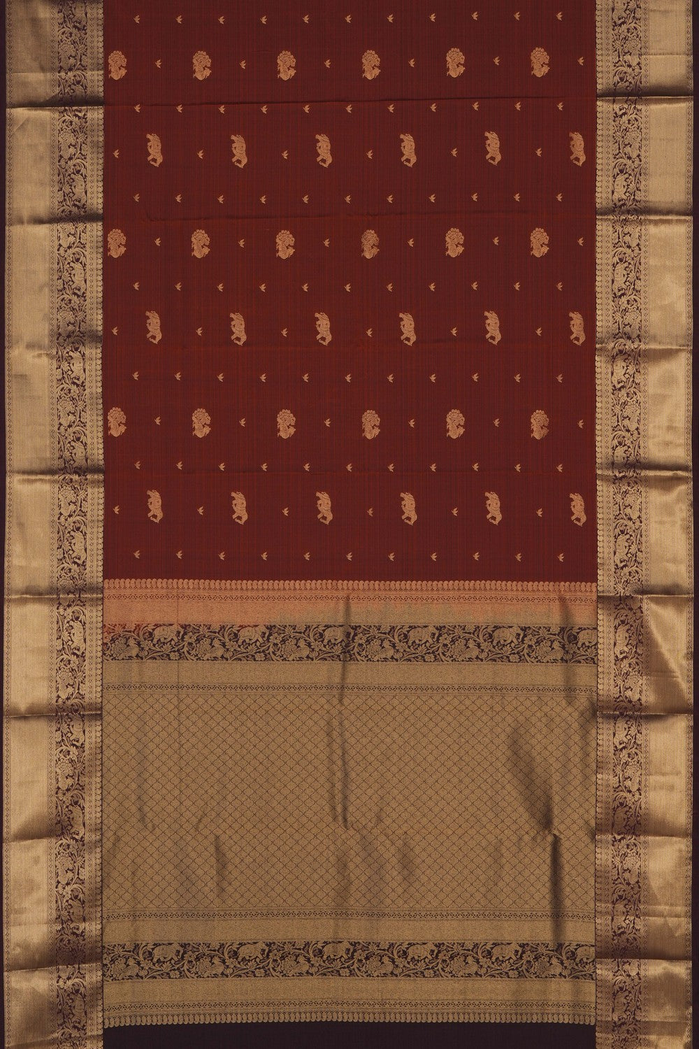 Image of Brown South Silk Saree