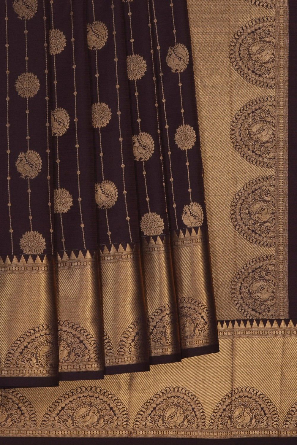 Image of Brown South Silk Saree