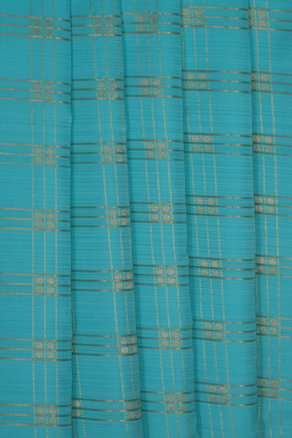 Image of Aqua Blue South Silk Saree