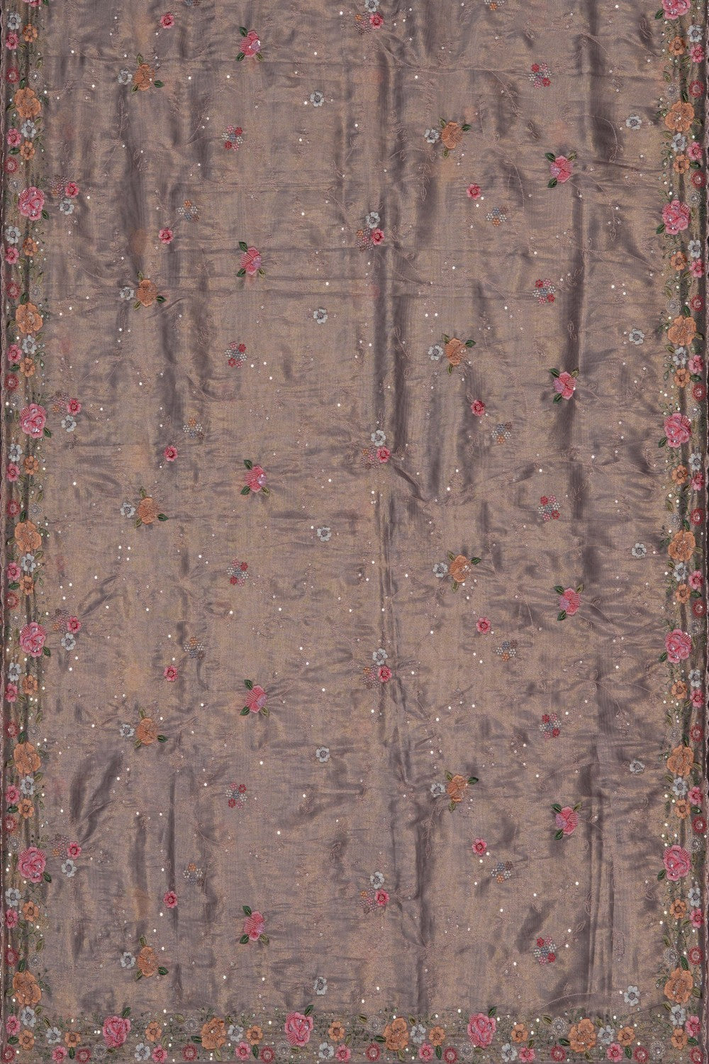 Image of A Soft Tissue Embroidered Saree