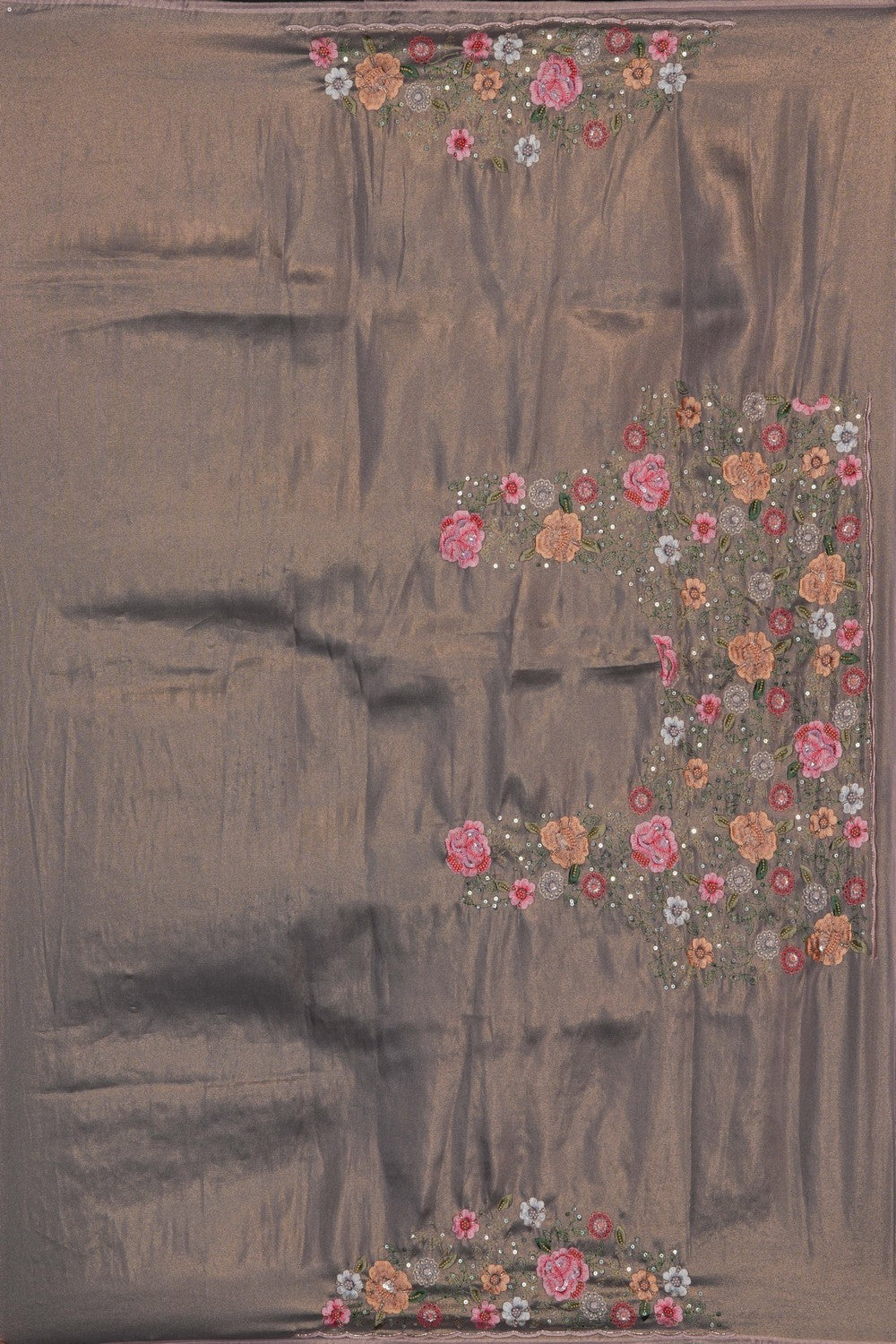 Image of A Soft Tissue Embroidered Saree