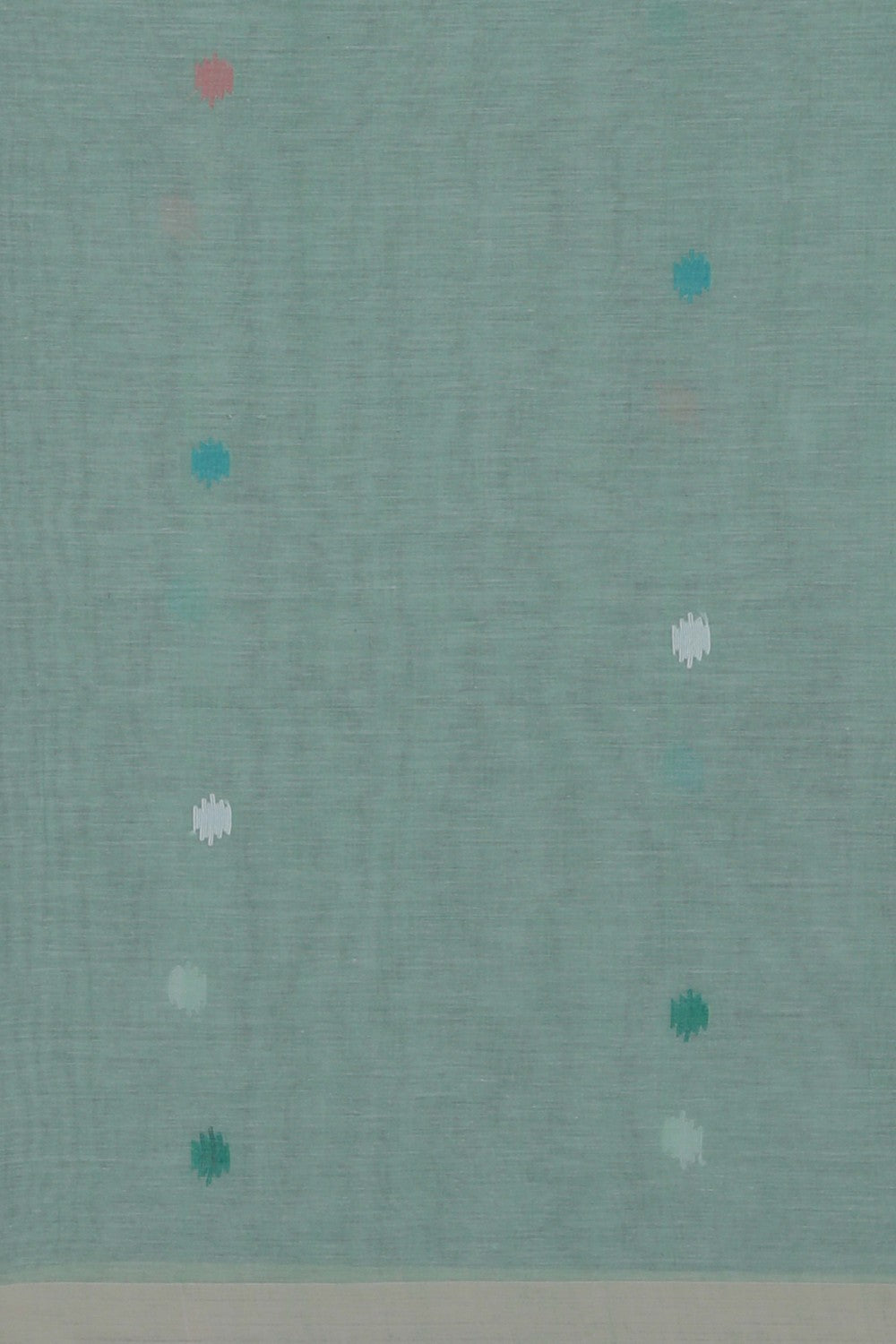 Image of The Dhakai Jamdani Craft Green Saree