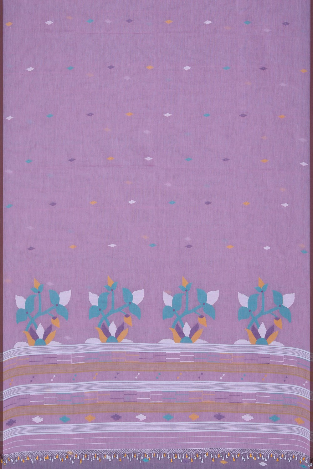 Image of The Dhakai Jamdani Craft Pink Saree