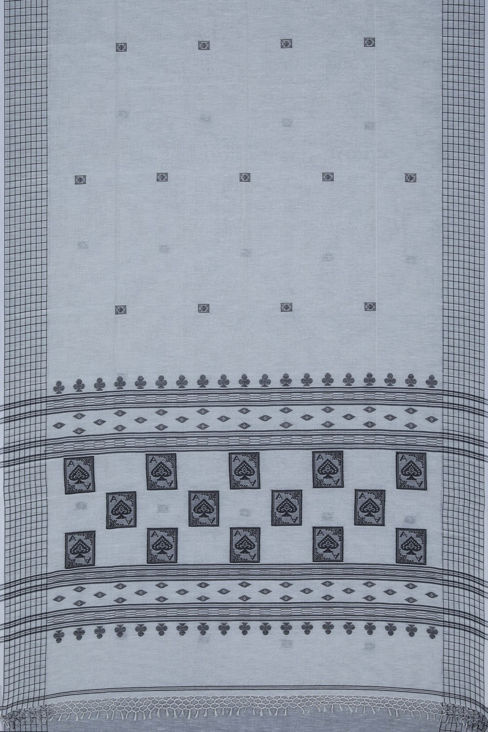 Image of The Dhakai Jamdani Craft Off-White Saree