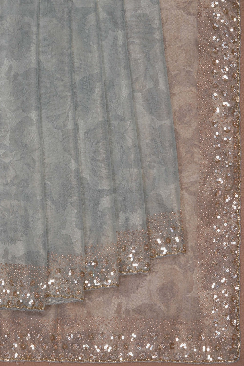 Image of A Modern Print Saree With Embroidery Border