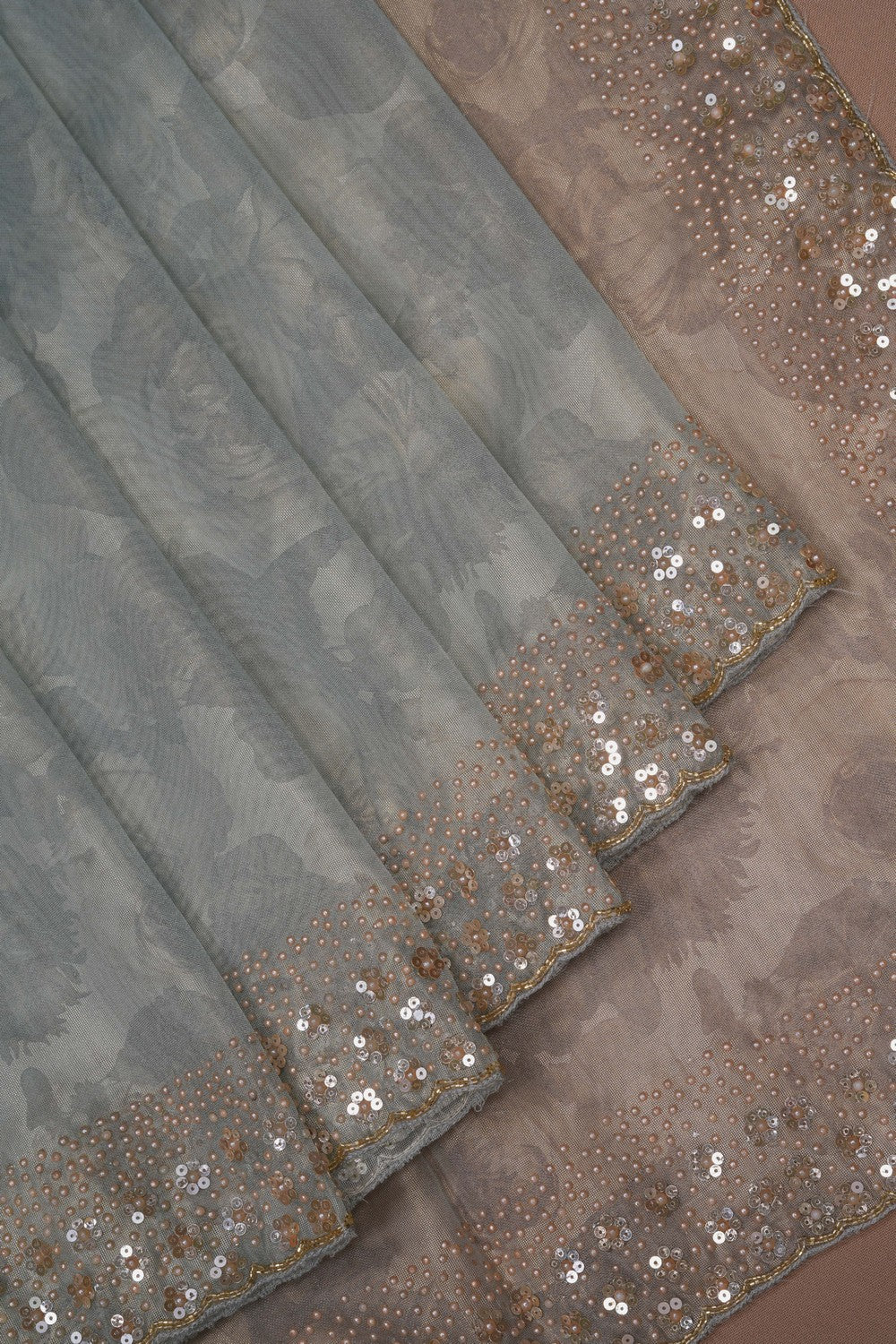 Image of A Modern Print Saree With Embroidery Border