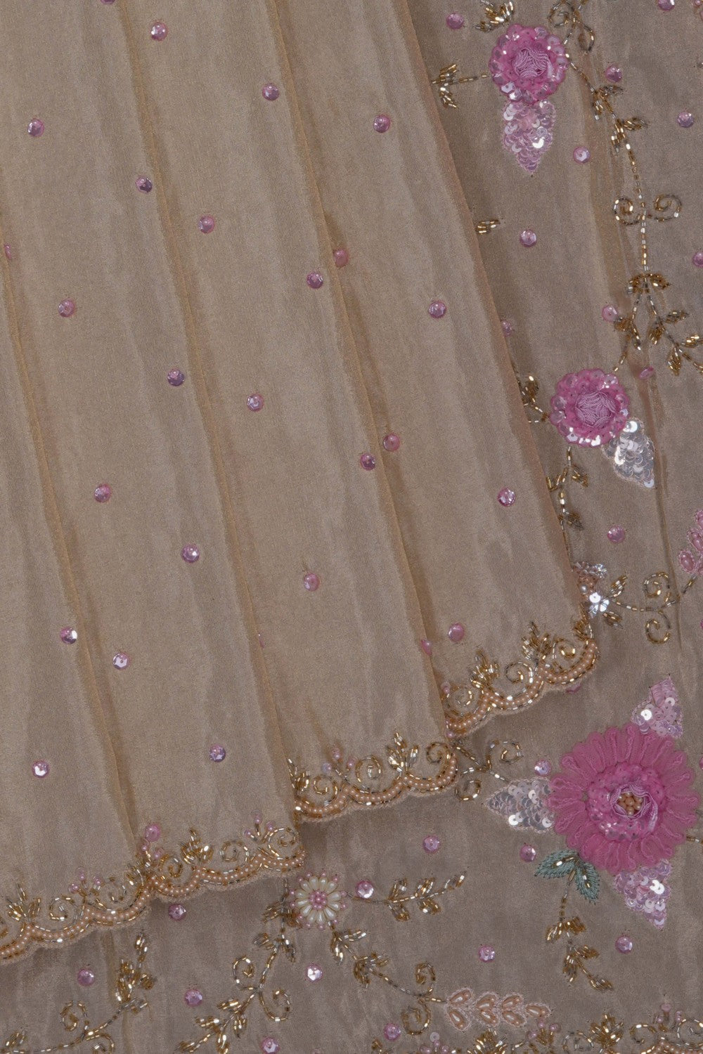 Image of Pink Embroidered Silk Saree