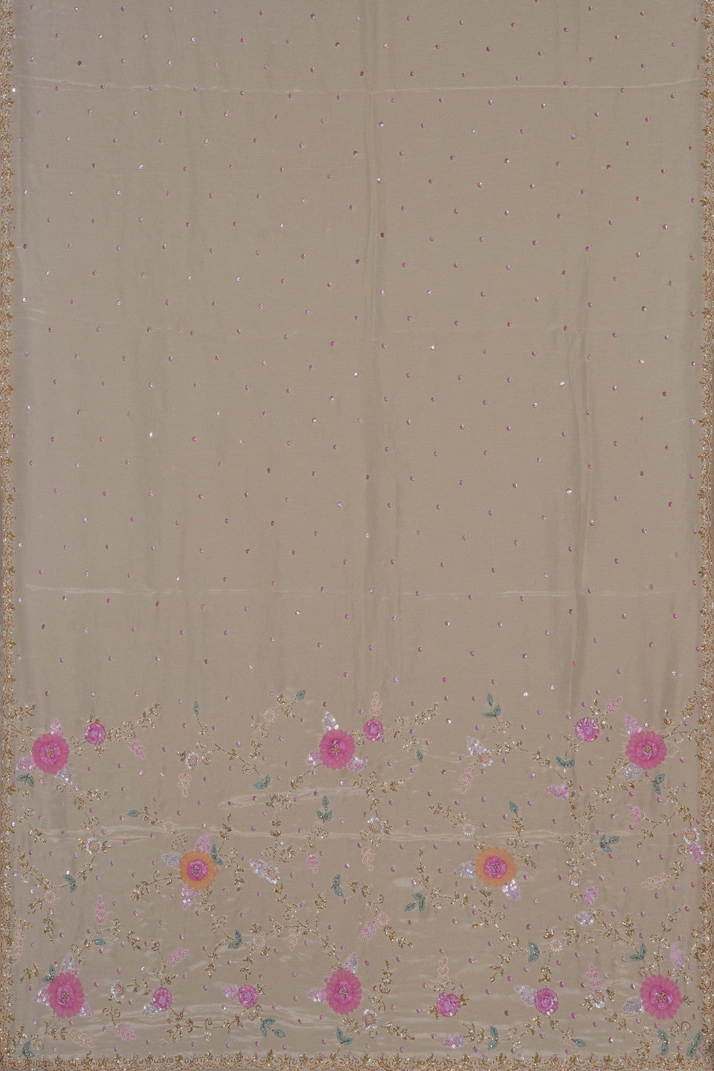 Image of Pink Embroidered Silk Saree