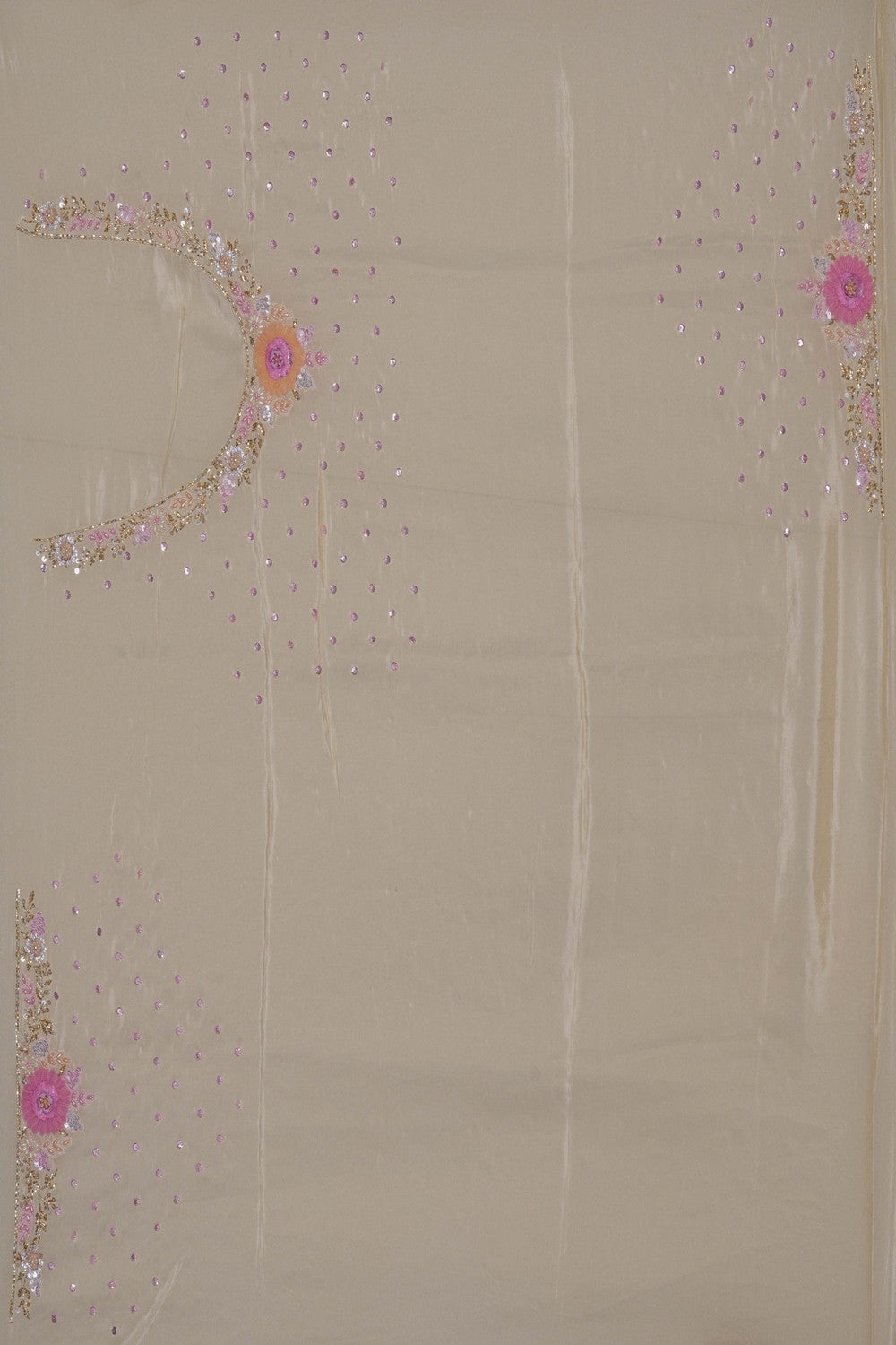 Image of Pink Embroidered Silk Saree