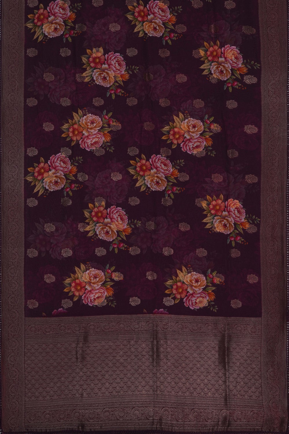 Image of A Violet Georgette Saree