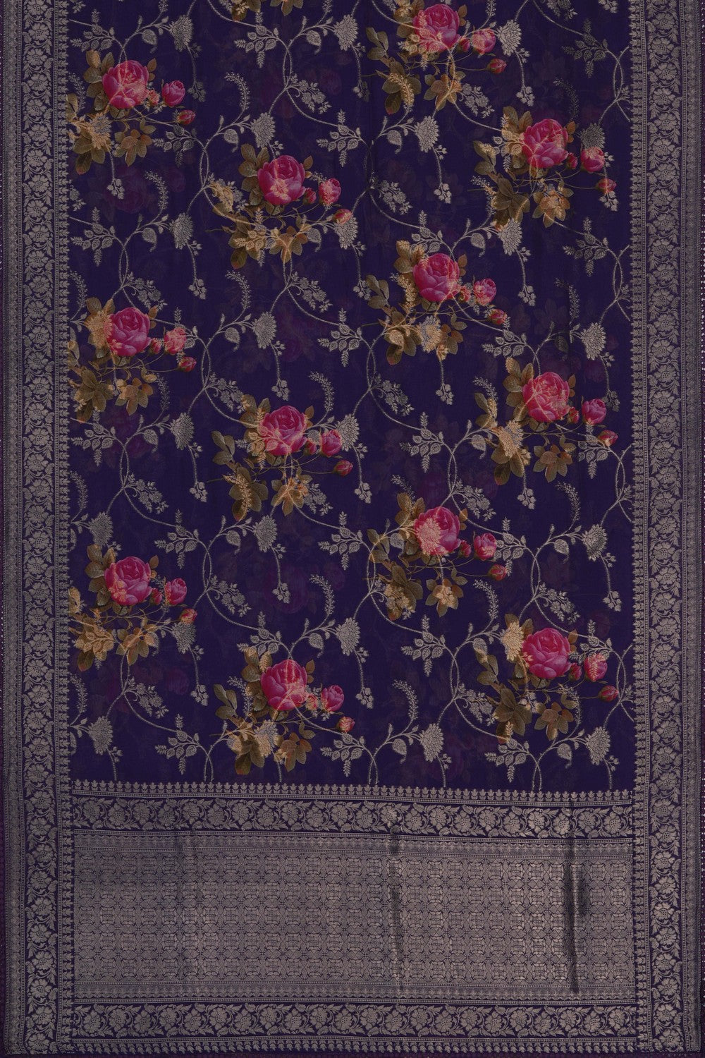 Image of A Purple Georgette Saree