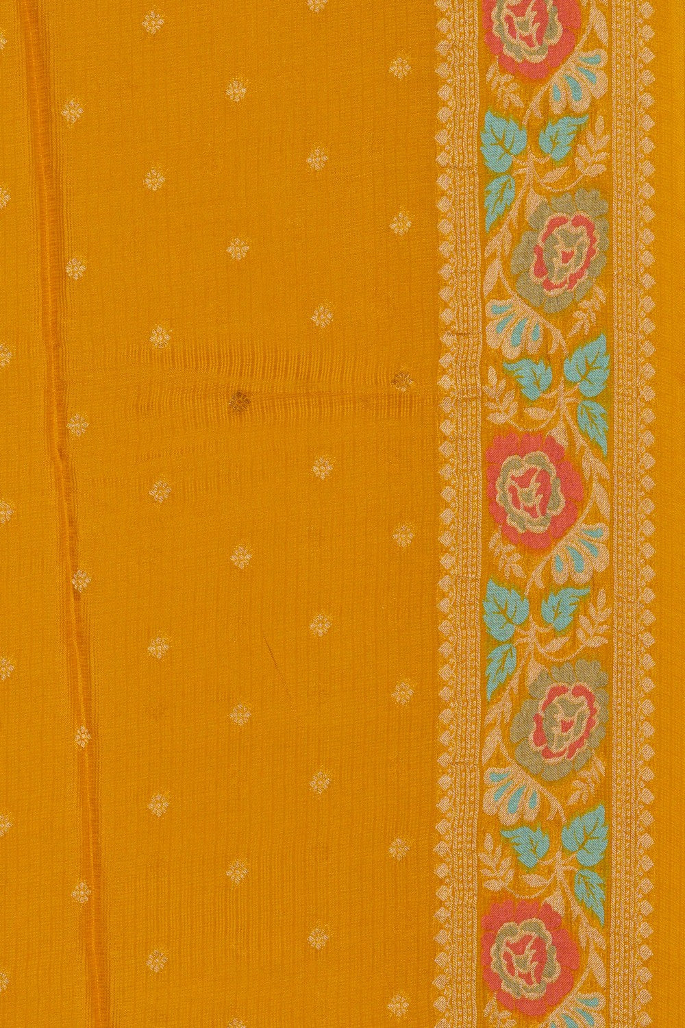 Image of Mustard Kota Silk Saree