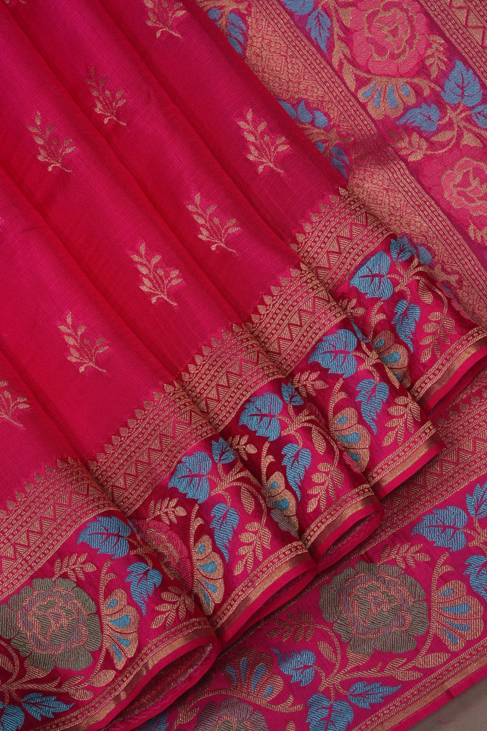 Image of Pink Kota Silk Saree