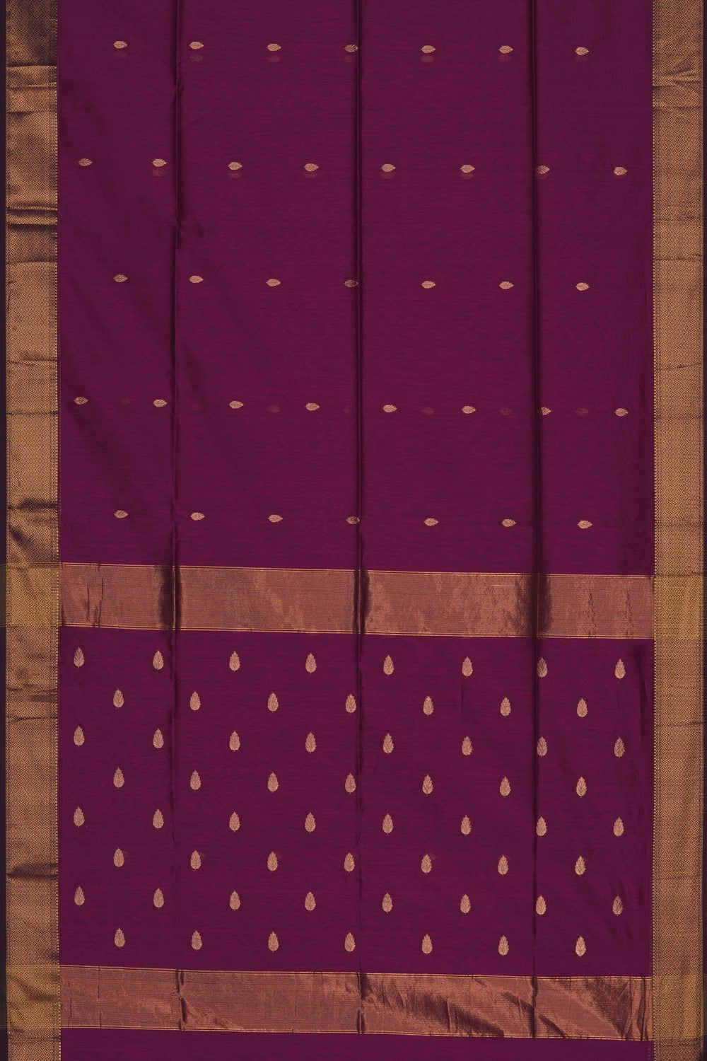 Image of Purple Maheshwari Silk Cotton Saree