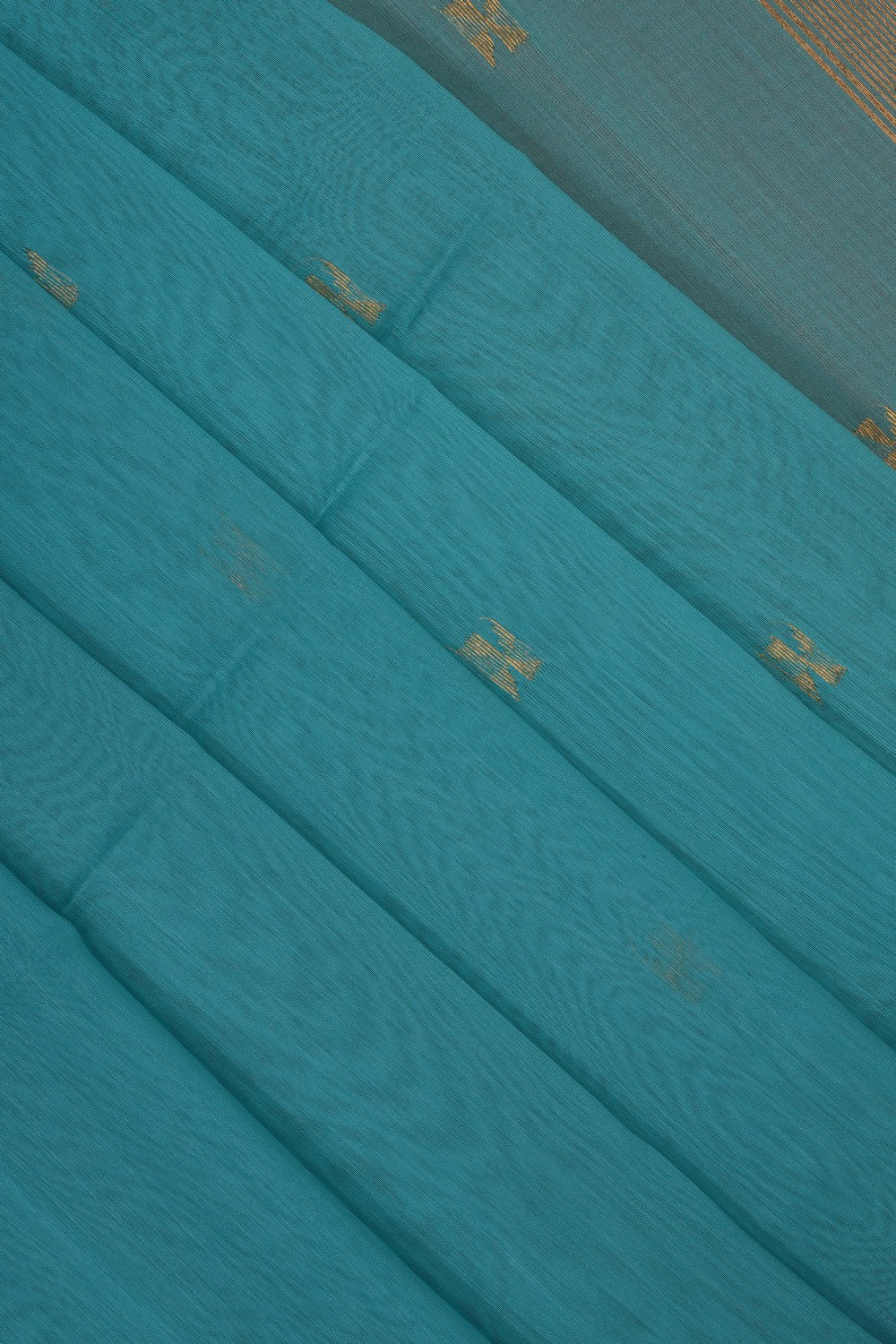 Image of Blue Maheshwari Silk Cotton Saree