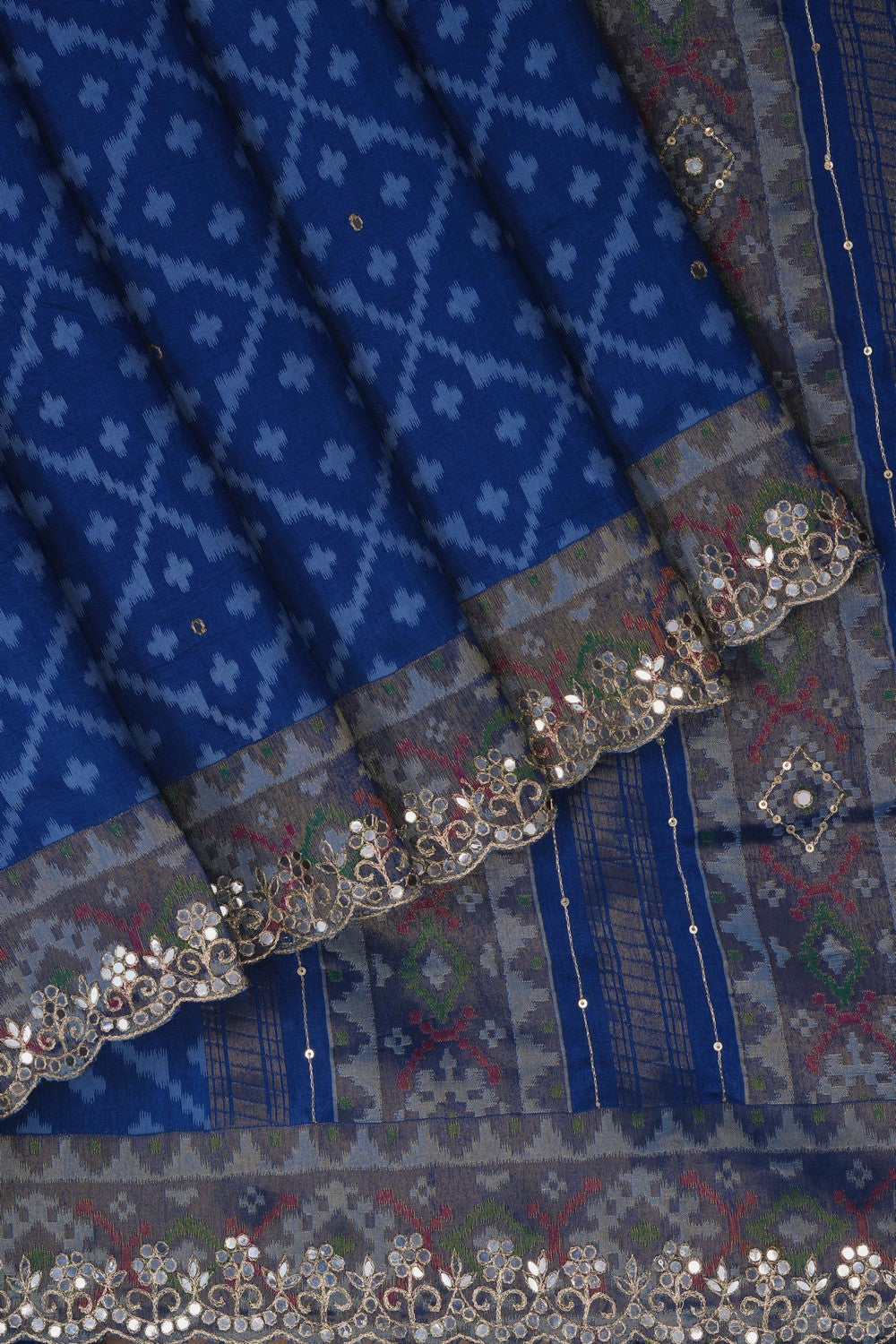 Image of Patola Kalamkari Fusion Saree