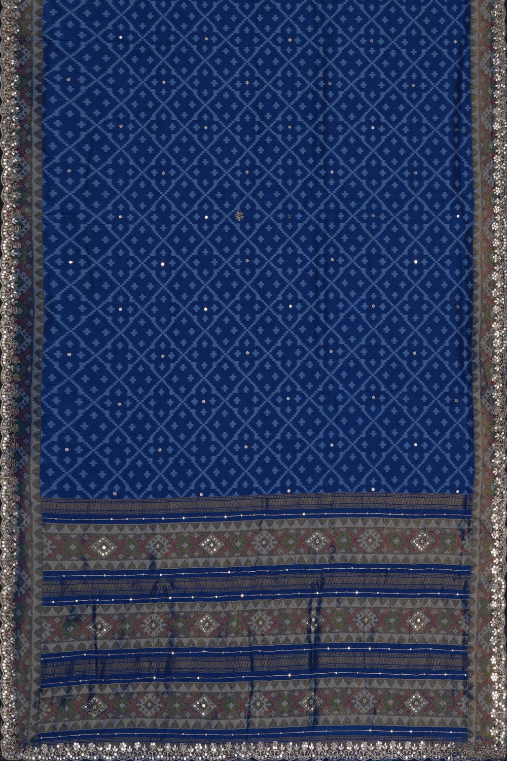 Image of Patola Kalamkari Fusion Saree