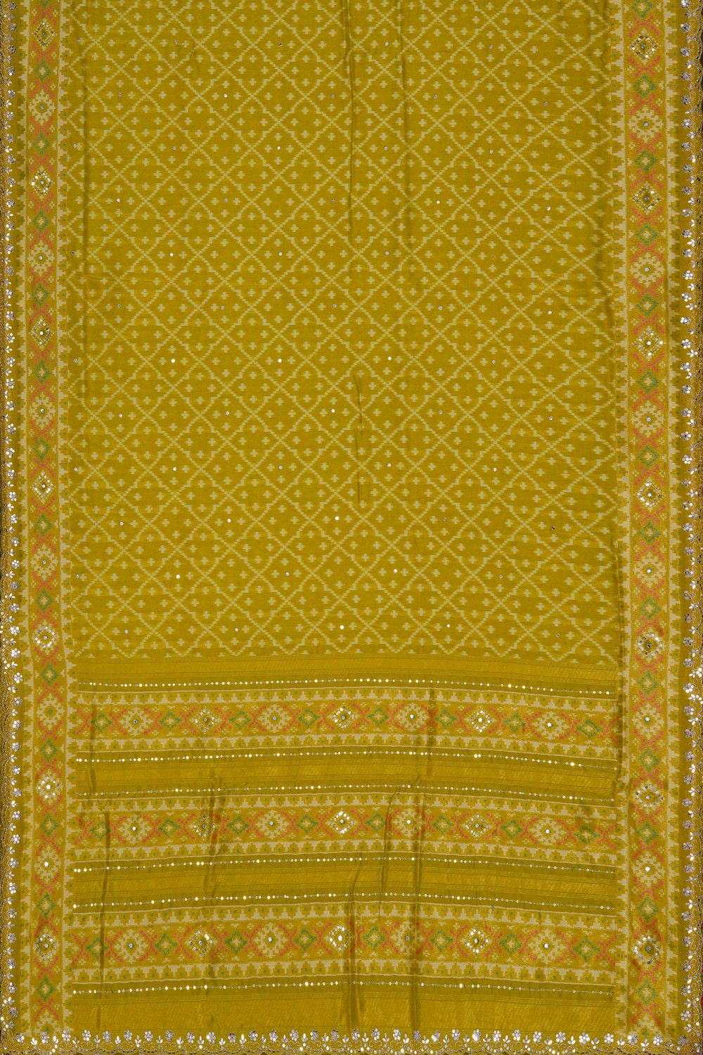 Image of Rajkot Patola Spring Green Saree