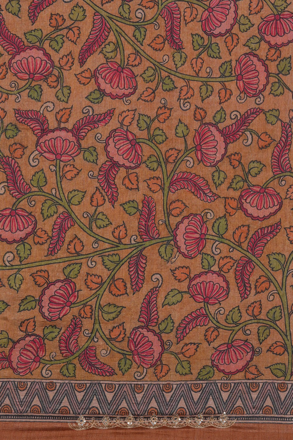 Image of Patola Kalamkari Fusion Saree