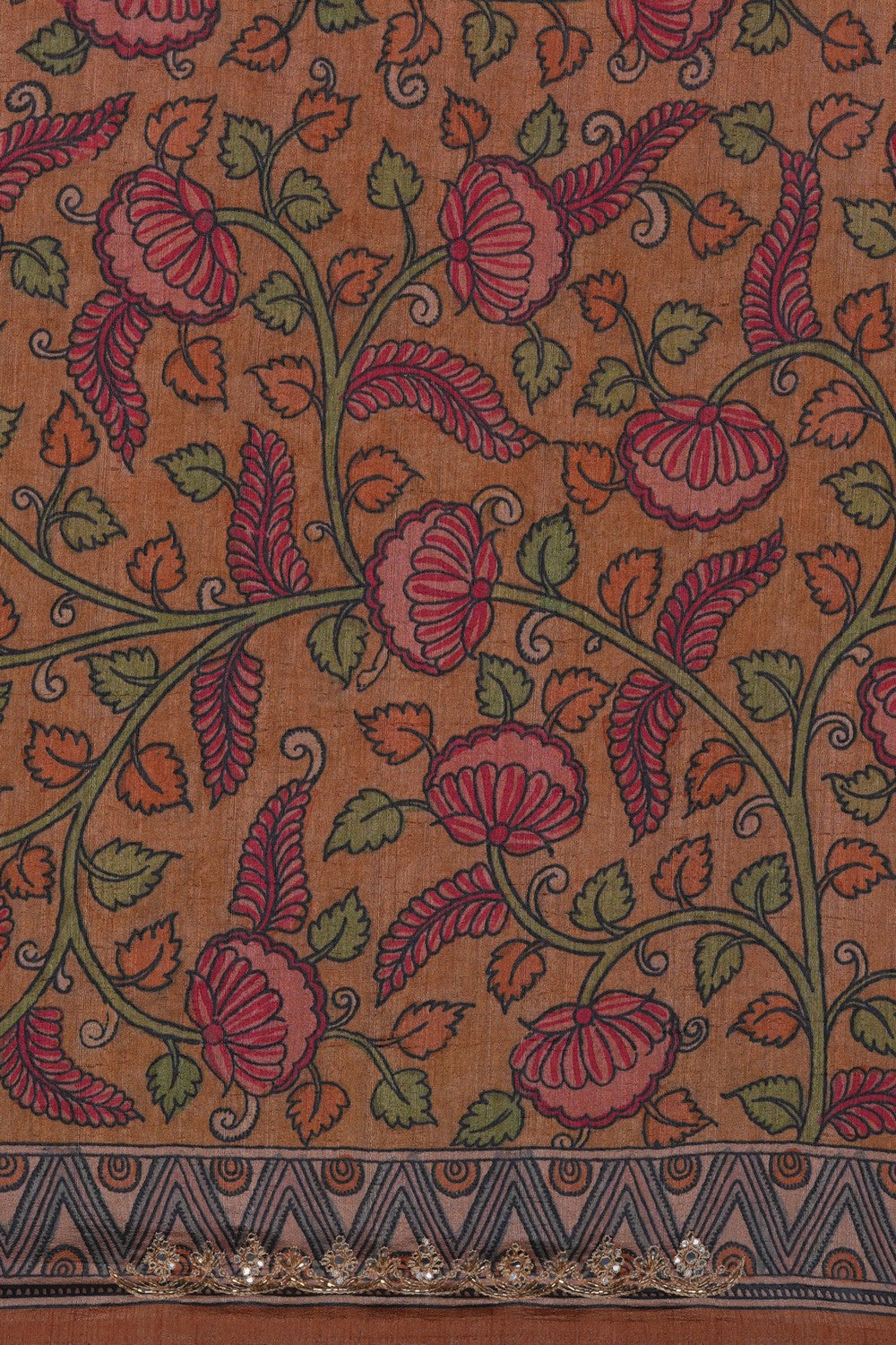 Image of Patola Kalamkari Fusion Saree