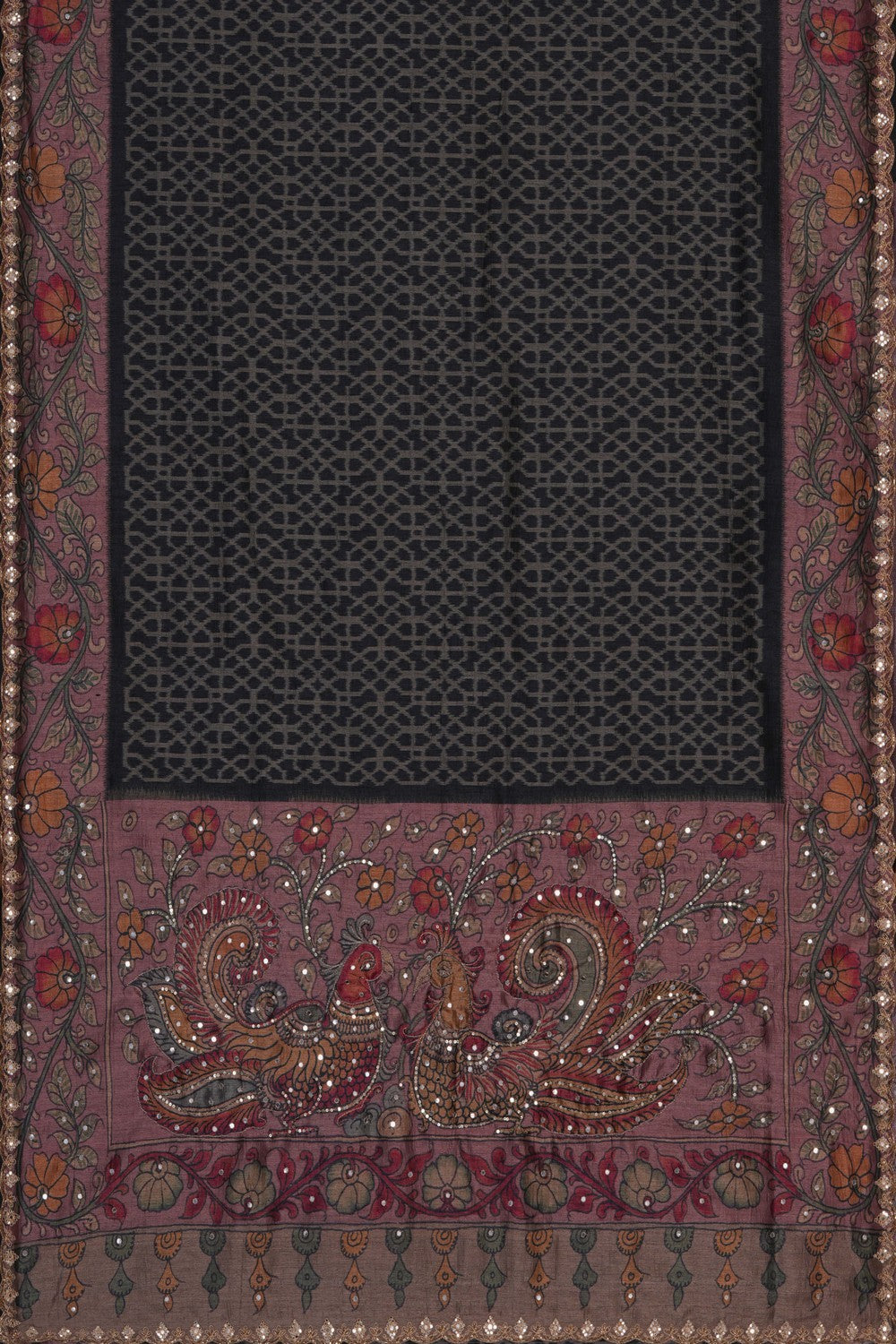 Image of Patola Kalamkari Fusion Saree