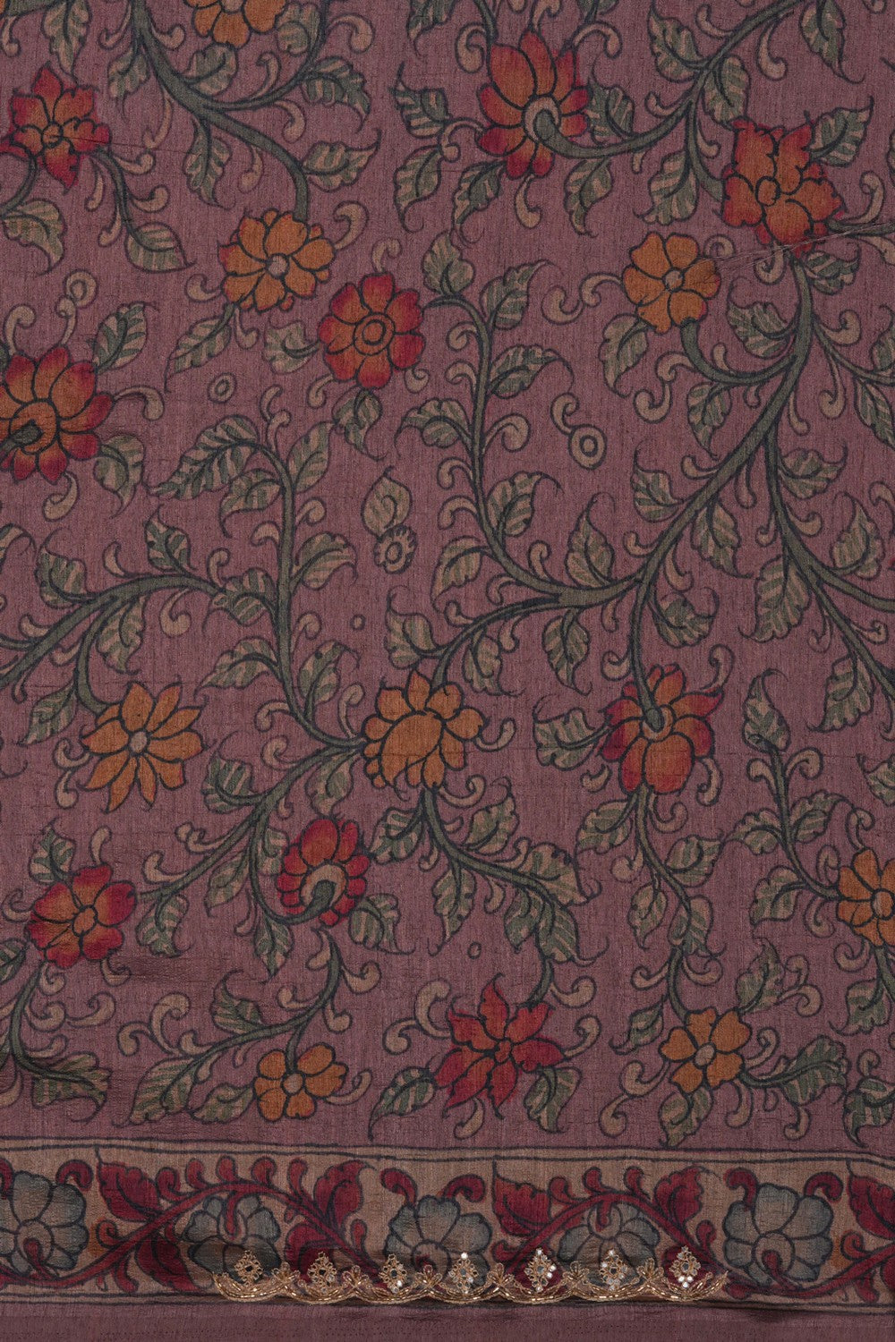 Image of Patola Kalamkari Fusion Saree
