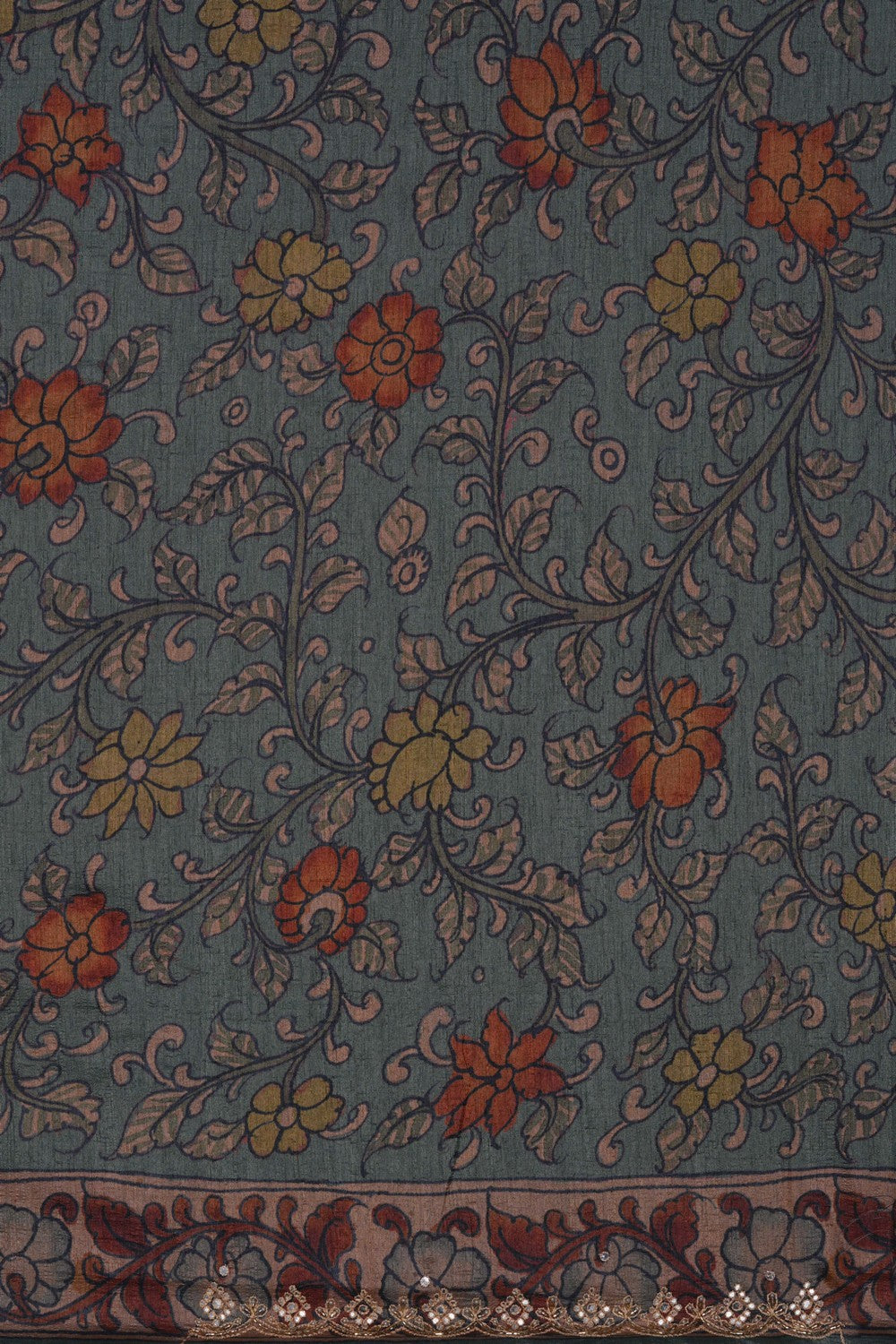Image of Patola Kalamkari Fusion Saree