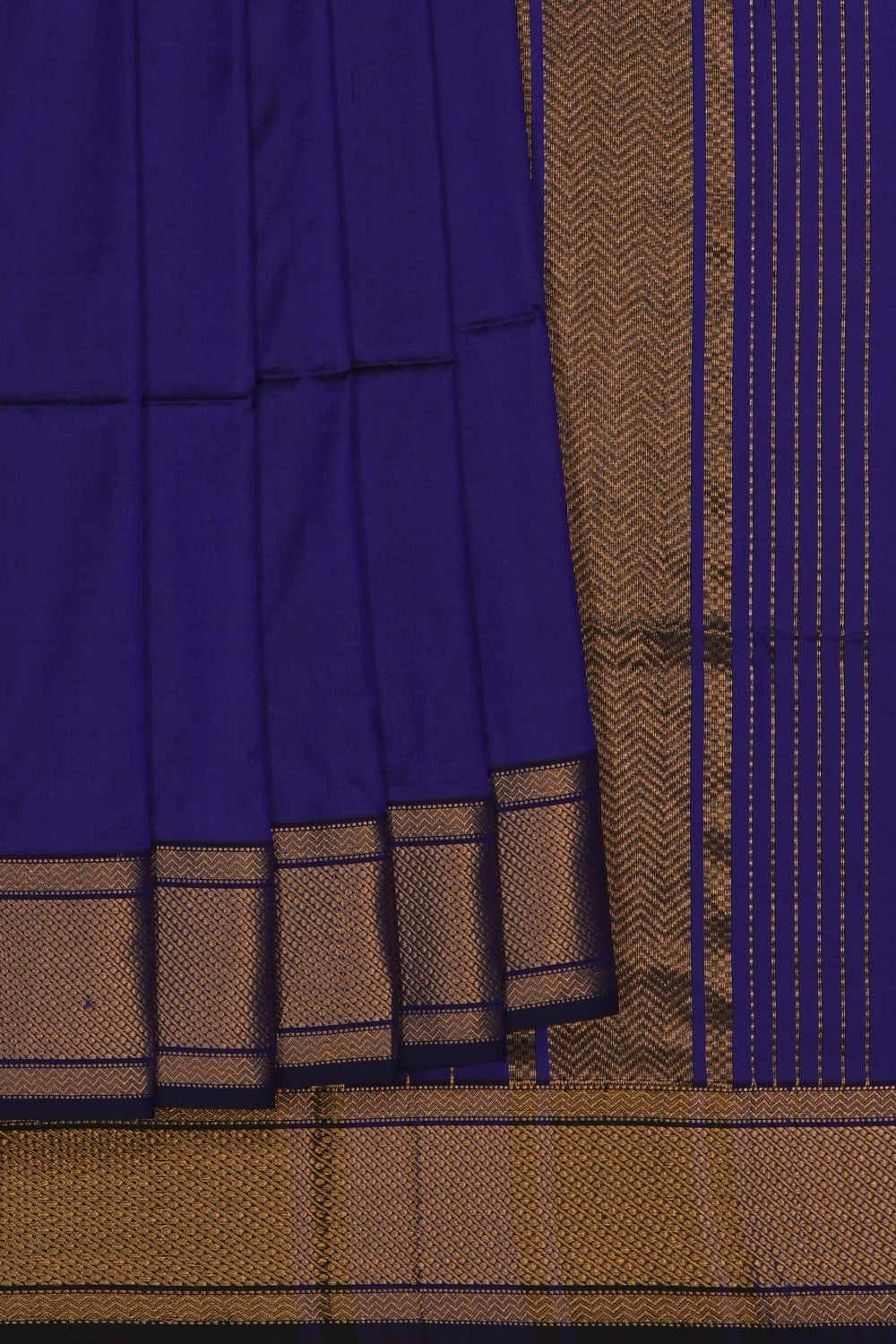Image of Purple Maheshwari Silk Saree
