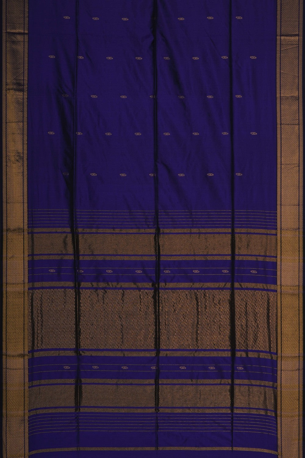 Image of Purple Maheshwari Silk Saree