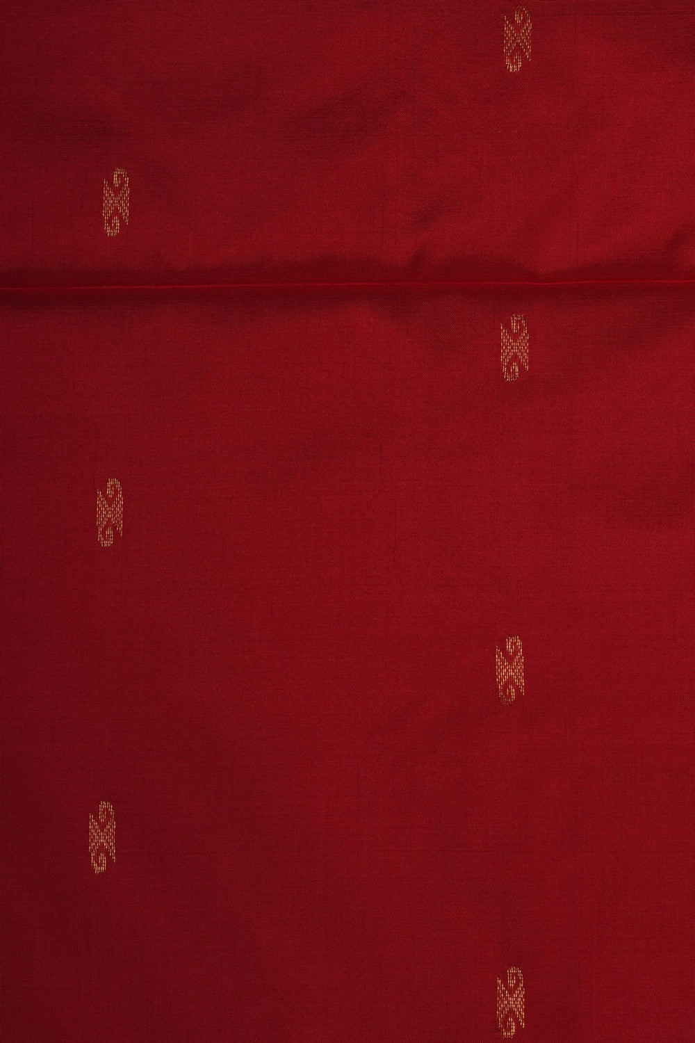 Image of Red Maheshwari Silk Saree