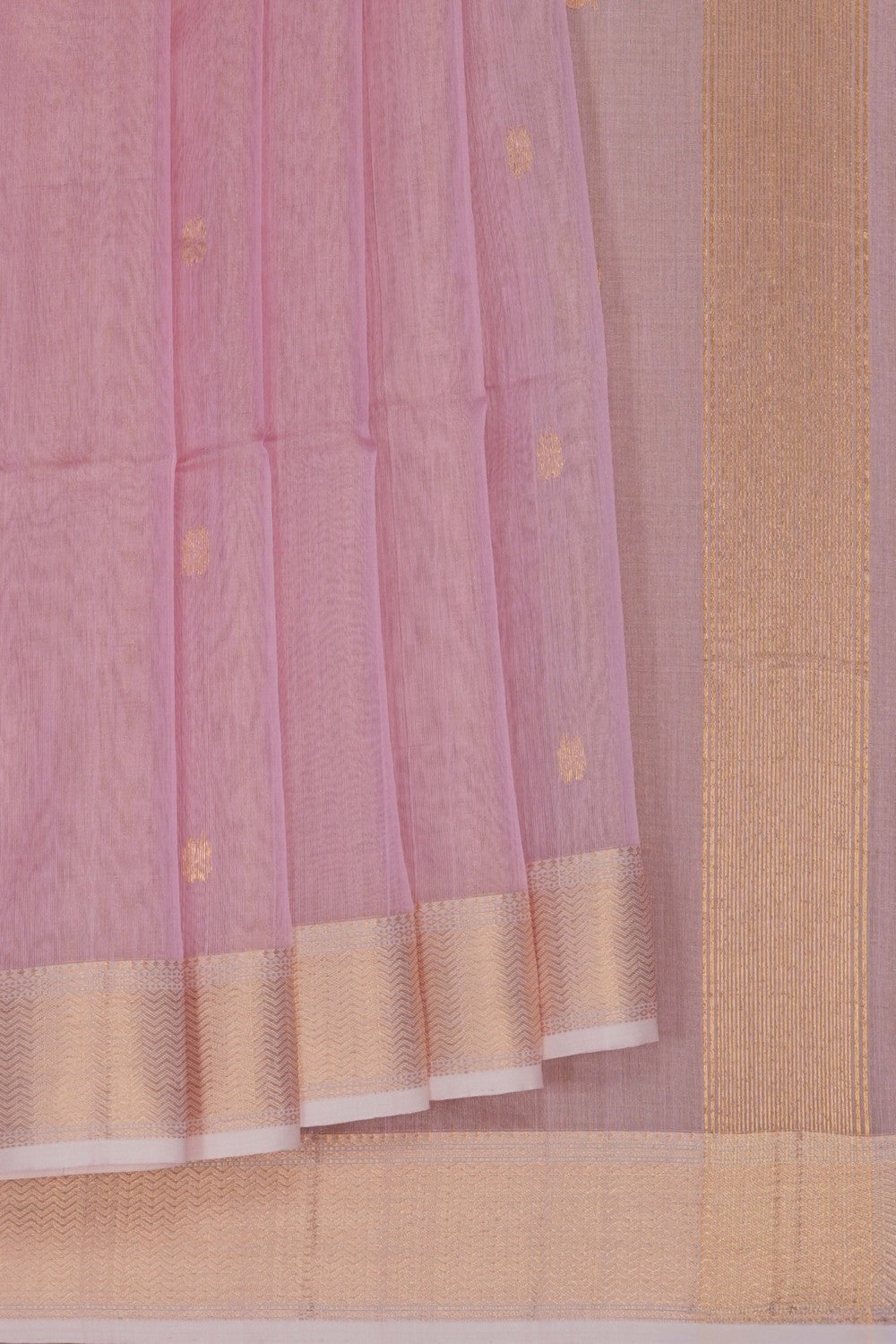 Image of Pink Maheshwari Tissue Silk Saree