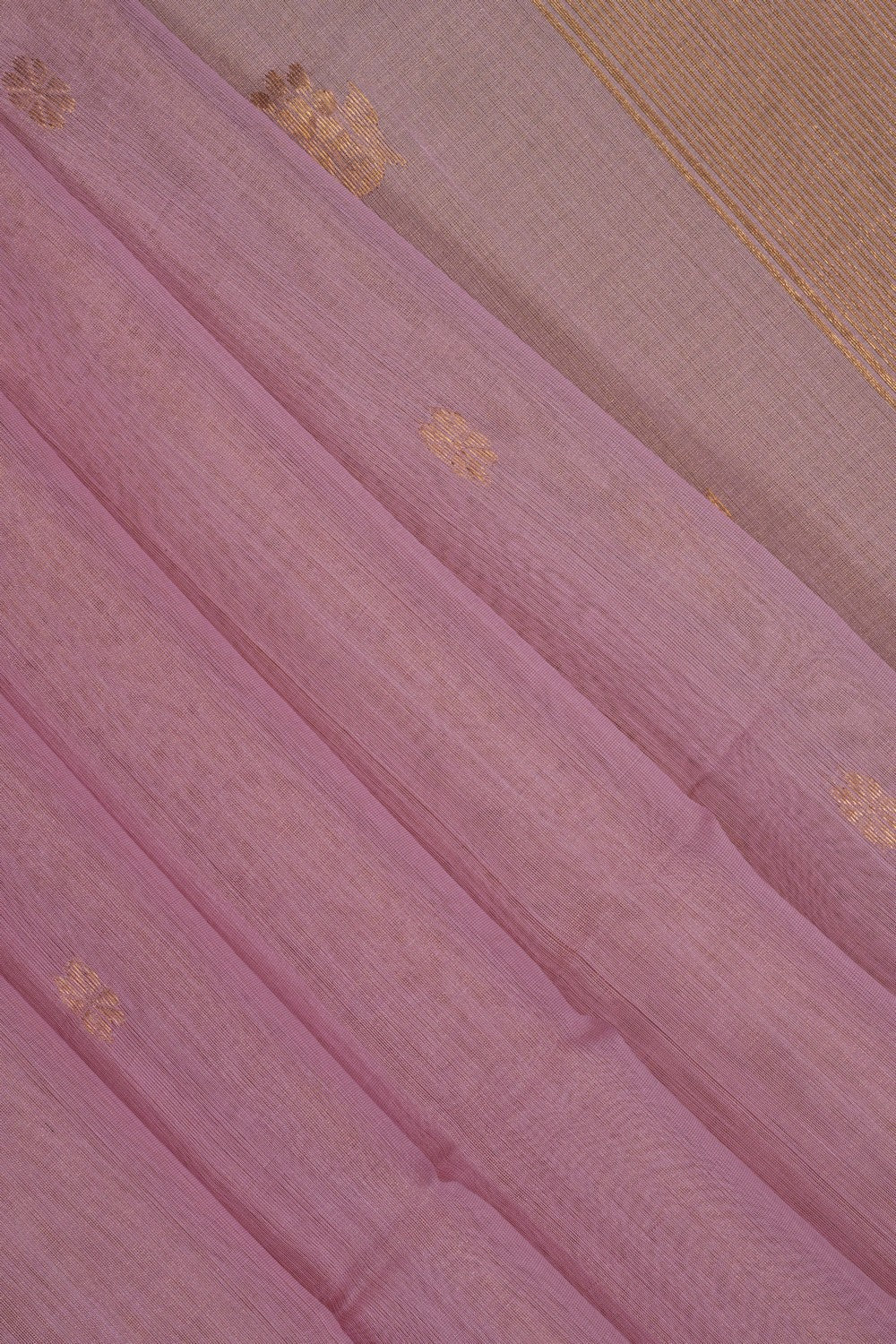 Image of Pink Maheshwari Tissue Silk Saree