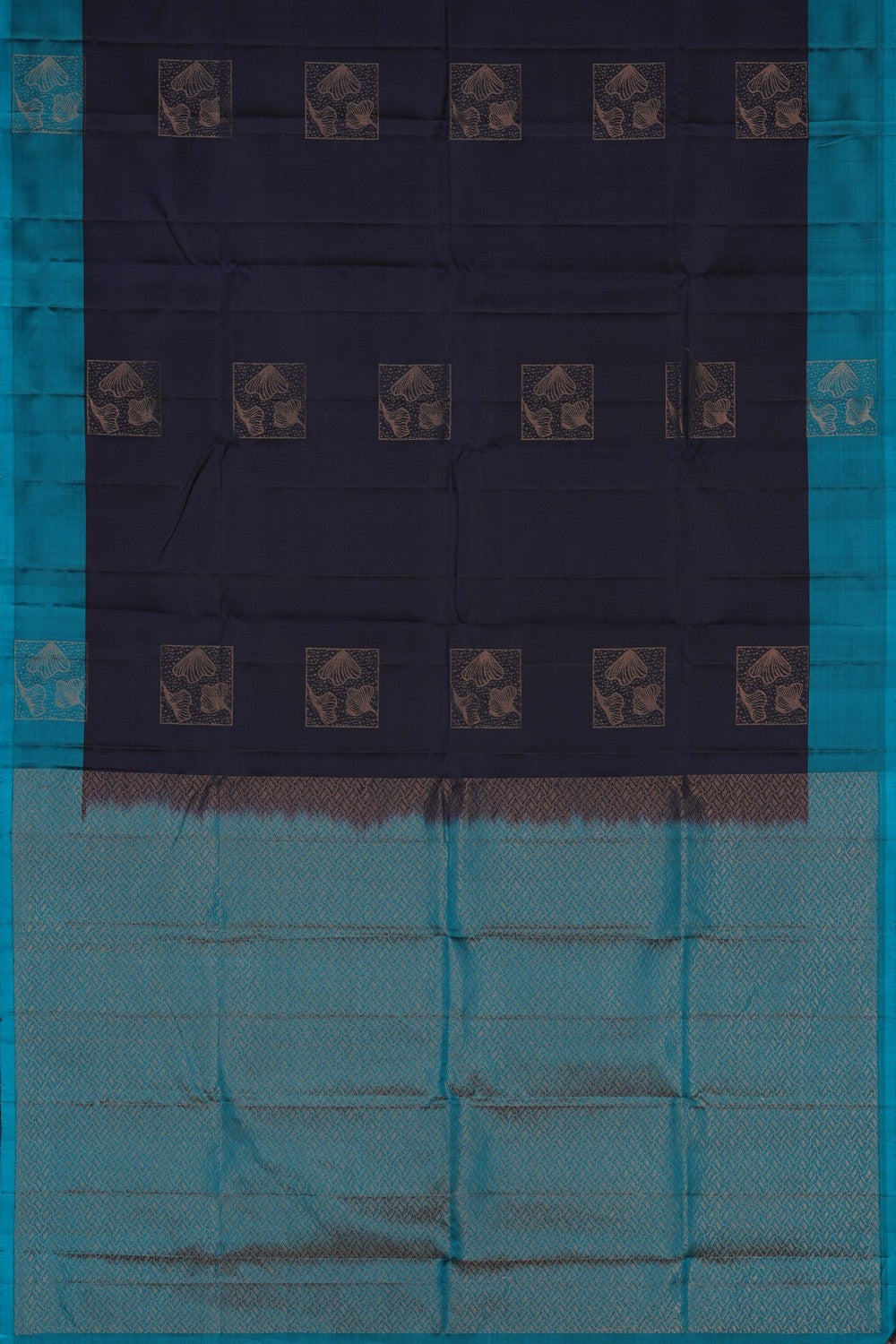 Image of Navy Blue South Silk Saree
