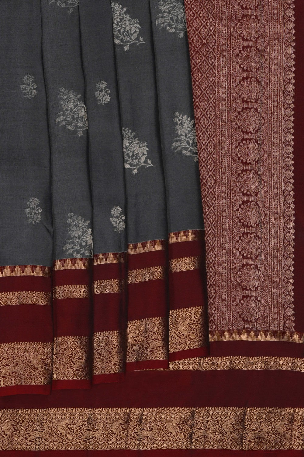 Image of Grey South Silk Saree