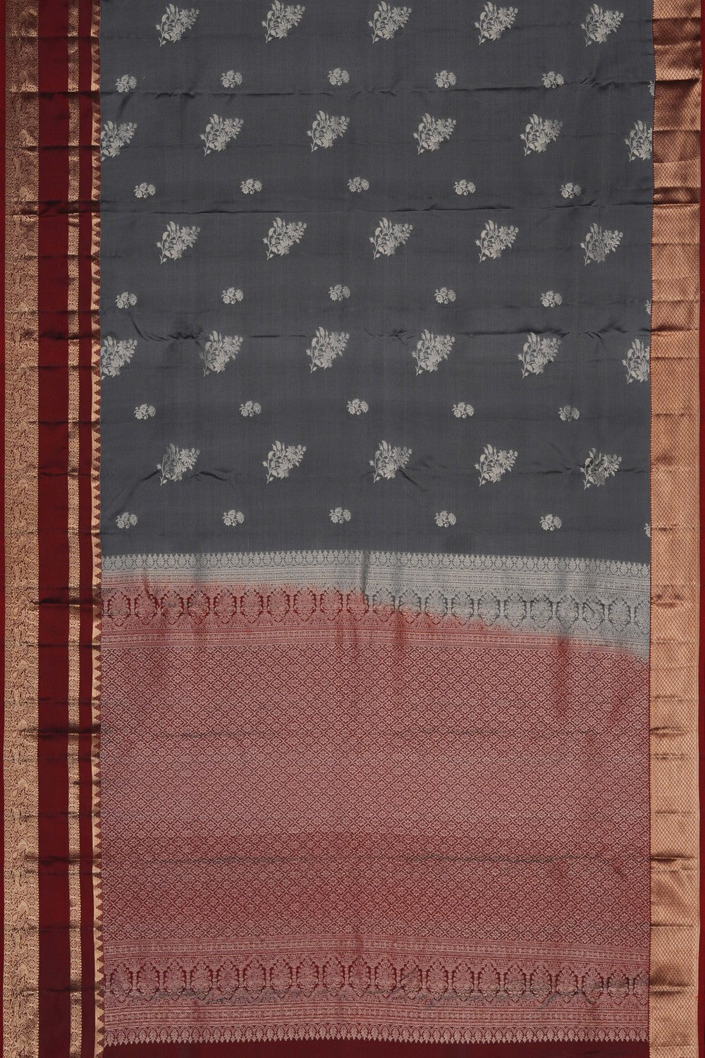 Image of Grey South Silk Saree