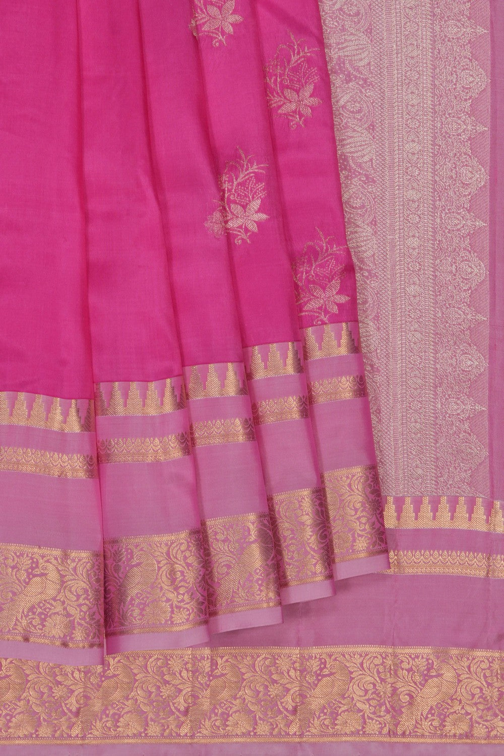 Image of Lotus Pink South Silk Saree