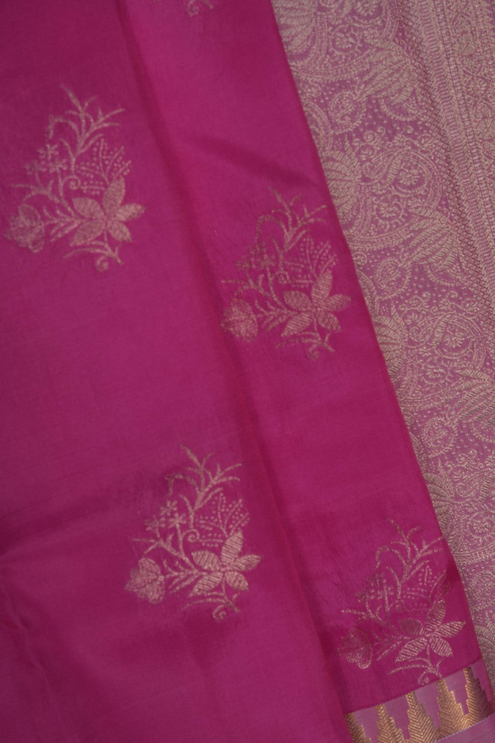 Image of Lotus Pink South Silk Saree