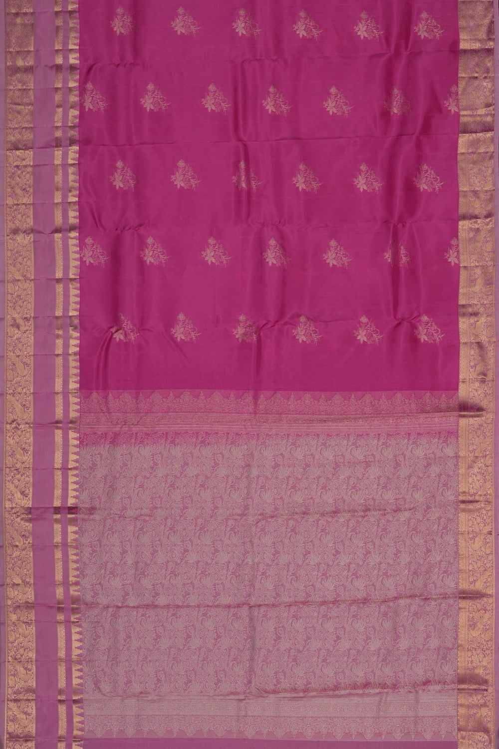 Image of Lotus Pink South Silk Saree